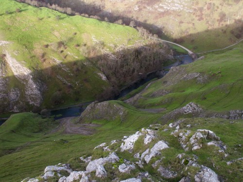 Looking down into Dovedale from Thorpe Cloud