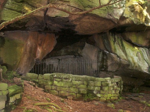 Hermits Cave at the foot of Cratcliff Tor