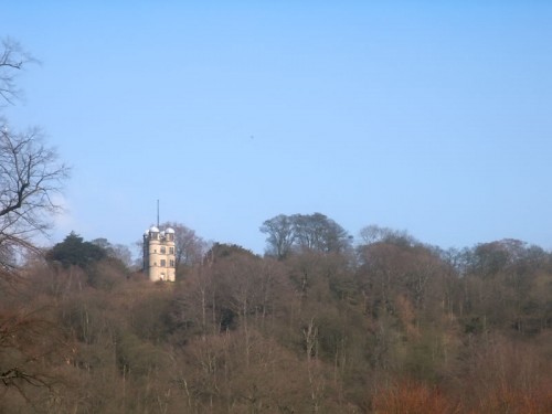 The Hunting Tower from Chatsworth Park