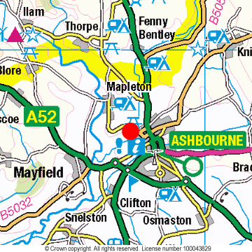 Ashbourne Location Map