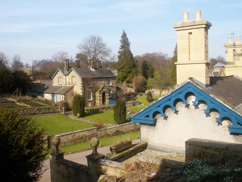 The original village of Edensor was demolished by the 4th Duke of Devonshire as it spoilt the view from the house.