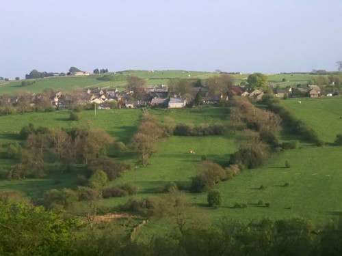 The village of Elton from the Limestone Way