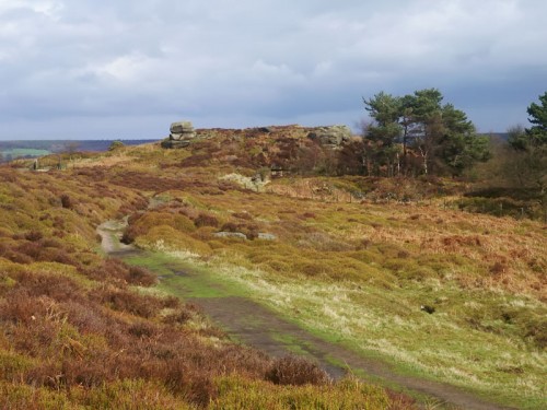 The heather clad plateau of Stanton Moor