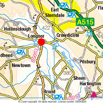 Longnor Location Map