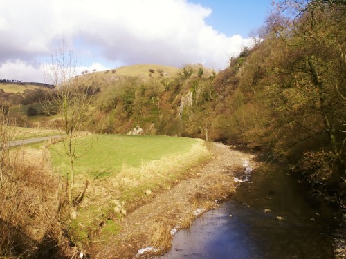 The River Manifold shortly before it disappears underground to reappear at Ilam Hall