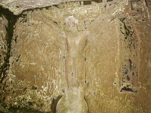 Rock Carving in Hermit's Cave below Cratcliff Tor