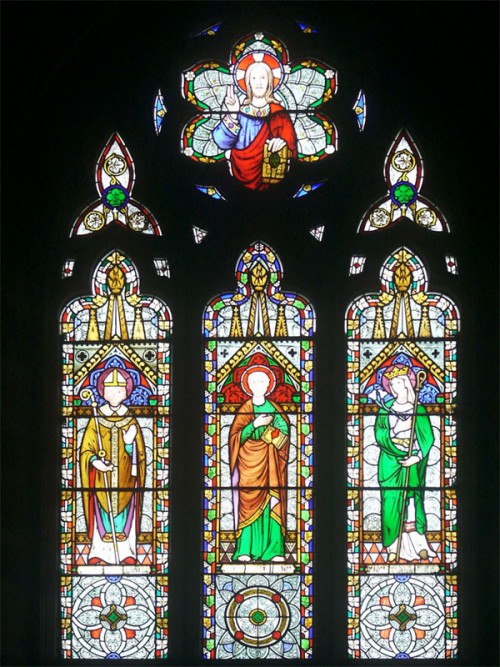 Stained glass by O'Connor at the Church of St Luke, Sheen