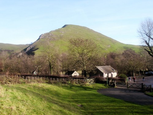 Thorpe Cloud from the car park at Dovedale