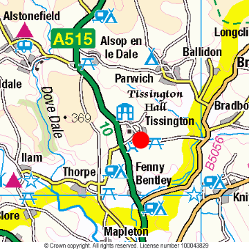 Tissington Location Map