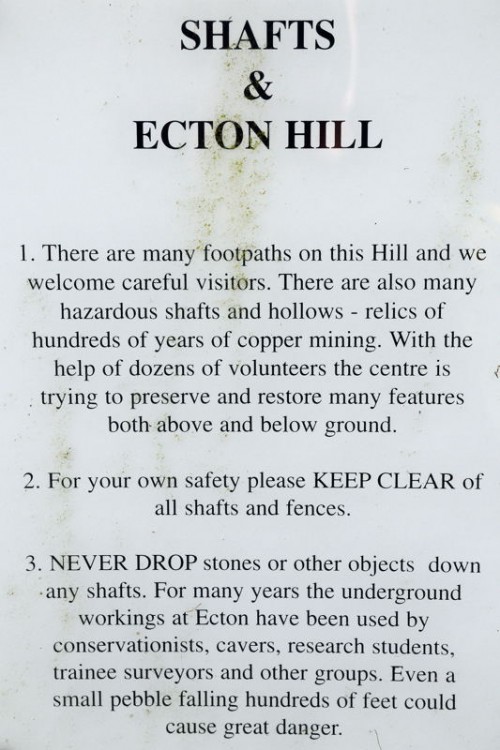 Warning Notice on Ecton Hill