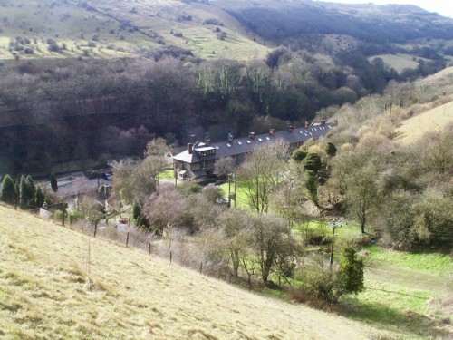 The village of Litton Mill from the Littonslack footpath