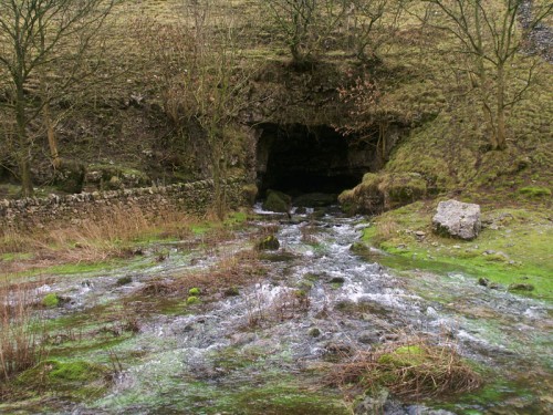 Lathkill Head Cave. This is the source of the River Lathkill, although in dry summers the river surfaces nearer Cales Dale