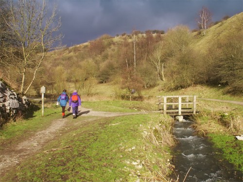 Walkers in Tideswell Dale